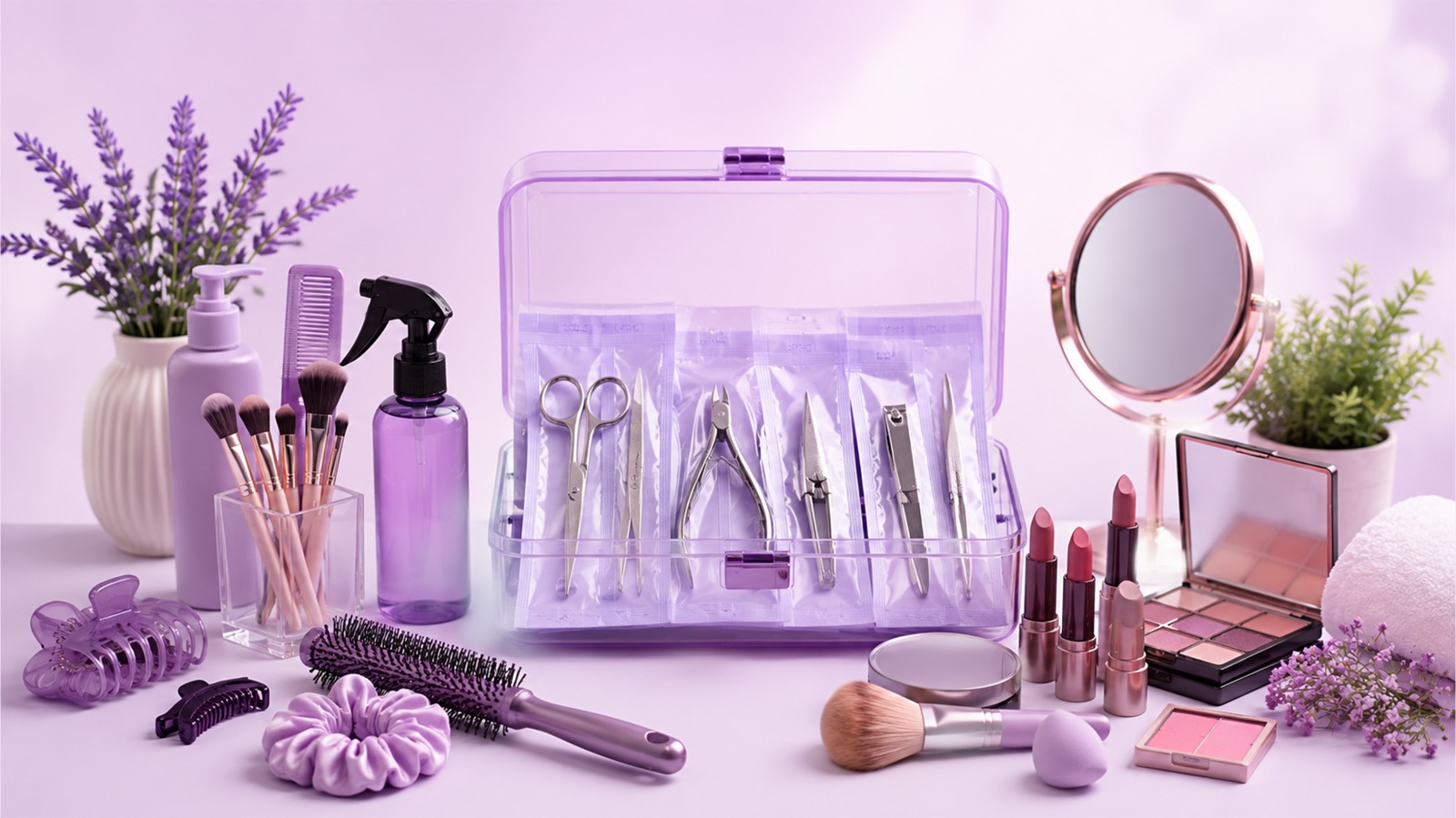 الأدوات المعقمة في التجميل المنزلي